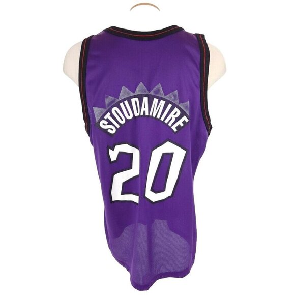 Vintage 90's NBA Champion Toronto Raptors Damon Stoudamire #20 Jersey 48 XL Rare - Picture 6 of 8